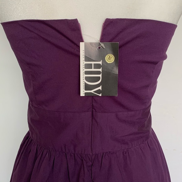 NWT Purple Mid Length Strapless Dress - Picture 4 of 4